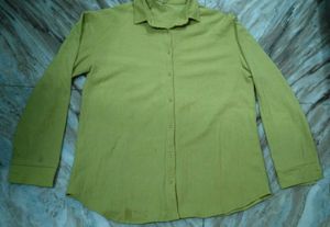 Olive Green Button-Down Shirt