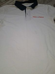 White unisex Collered Tshirt