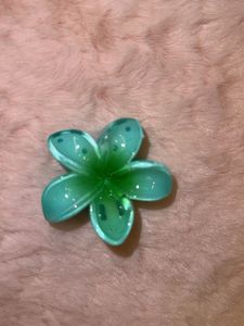 Hawain Sea Green Flower Clip Trendy