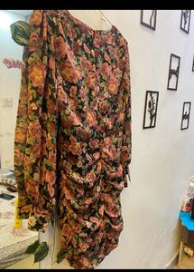 Mango Floral Mini Dress