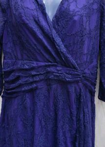 292011. Elegant Purple Lace Dress