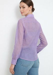 Lavender Floral Button-Down Shirt