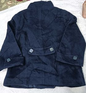 Elegant Navy Blue🇲🇾 Cropped Coat