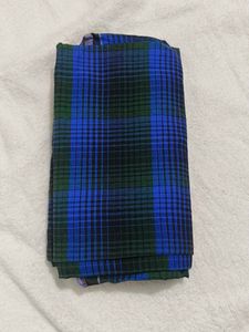 Blue &amp; Green Checked Dhoti