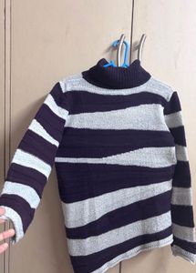 Striped Turtleneck Sweater