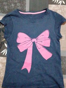 Pinteresty Ribbon Printed Tshirt/Top For Women