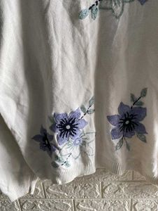 Floral Embroidered Sweater