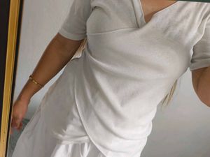 White Wrap Top