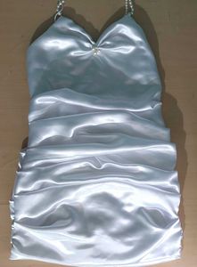 White Satin Dress