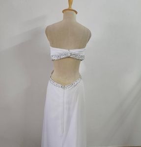 White Strapless Maxi Dress