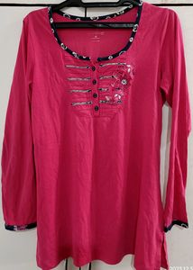 Girls Red Top For Sale (Size: M, Upto12 Years)