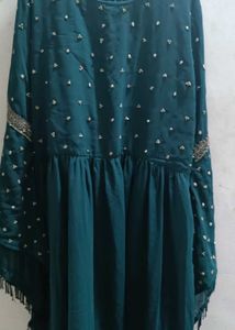Teal Embellished Salwar Kameez