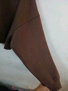 Brown Cropped Sweatshirt