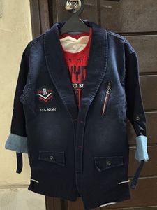 Boys Denim Jacket & Tee And Jeans Set