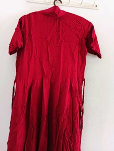 Red Short Sleeve Dress