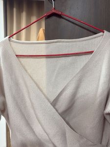 Cute Knit Wrap Sweater