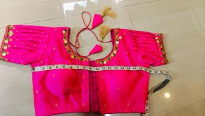 New Padded Pink Colour Wedding Blouse