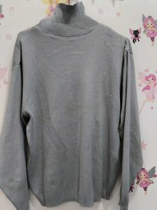 Gray Turtleneck Sweater