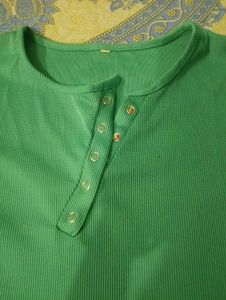 Cute Green Ribbed Top
