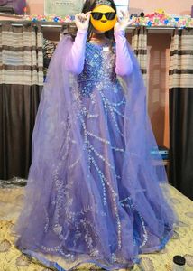 Elegant Lavender Embellished Gown