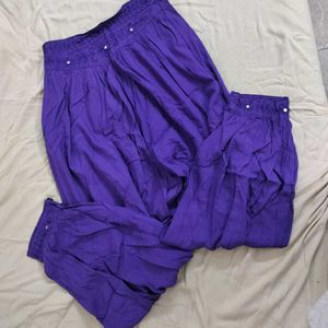 Purple Ethnic Palazzos