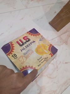 Red Clay Diya Set 10 pcs