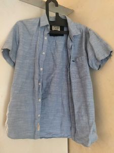 Men's Blue Short Sleeve Shirt