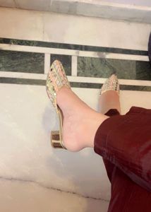 Stunning Multicolour Wedges In Mirror Work ✨🪞
