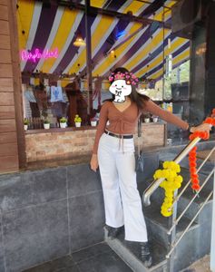 🔥Brown Ribbed Full Sleeves Top🔥