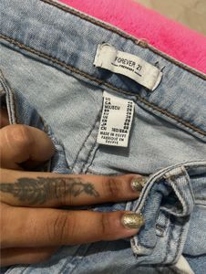 Forever 21 Light Blue High-Waist Skinny Jeans 👖