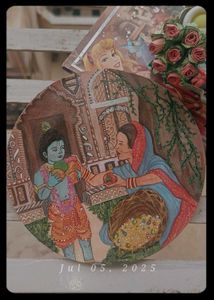 Hand-Painted Little Krishna Paining