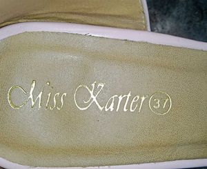 Baby Pink Holographic Heel Sandals