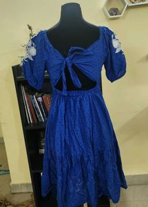 Blue Embroidered Dress