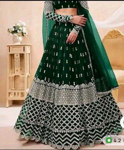 Green Lahanga Choli Set