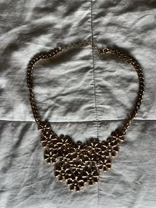 Pink &amp; Gold Double Sided Statement Necklace