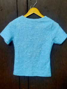 Ice Blue Korean Top