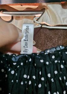 Black Polka Dot Smocked Maxi dress