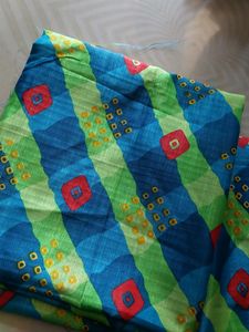 Polyester Printed Kurta Fabric 2M Kurti + Freebies