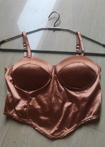 Brown Gold Corset Top.