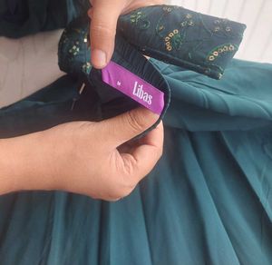 Libas Green lehenga choli/ready to wear saree