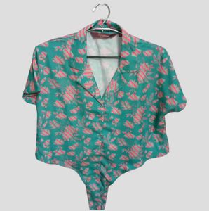 Green Printed Jumpsuit (New)