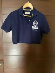 Yale Cropped Polo T-Shirt (S)
