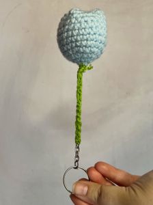 Crochet Tulip Keychain
