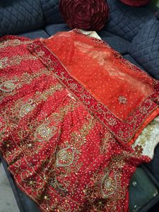 Red &amp; Gold Lehenga Choli