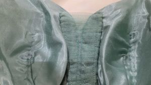 Designer Handwork Sequin Green Crop Top Palazzo