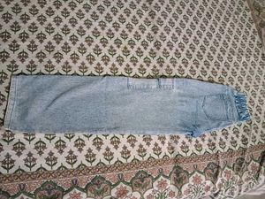 Acid Wash Denim Cargo Jeans