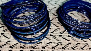 Blue Glass Bangles