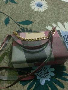 Checkered Chain Bag