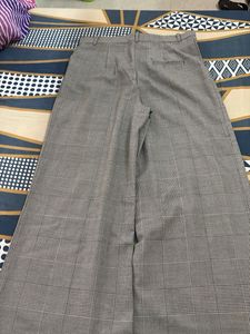 Wide Leg Plaid Pants