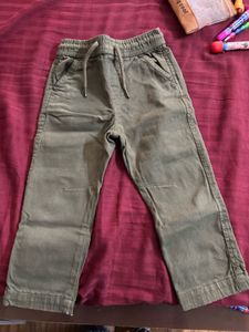 Zudio- Olive Green Jogger’s Denim For Kids Boys